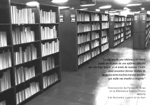 [:es]Revés de conocimiento, acción de Fernando Arias[:] @ Biblioteca Pública Piloto | Medellín | Antioquia | Colombia